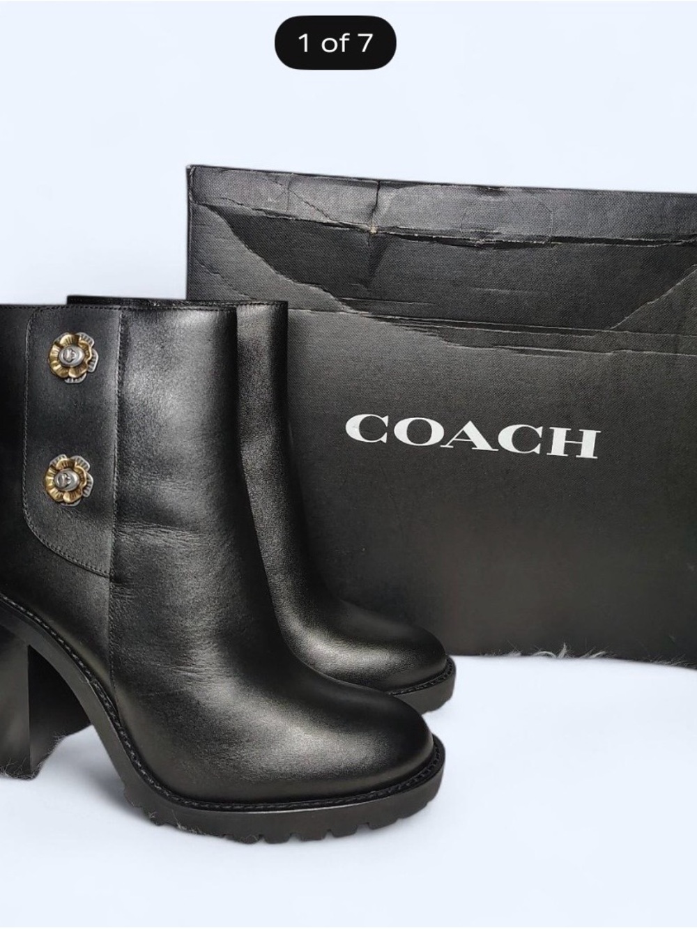 Coach Hana Tea Rose Lug Sole Boots